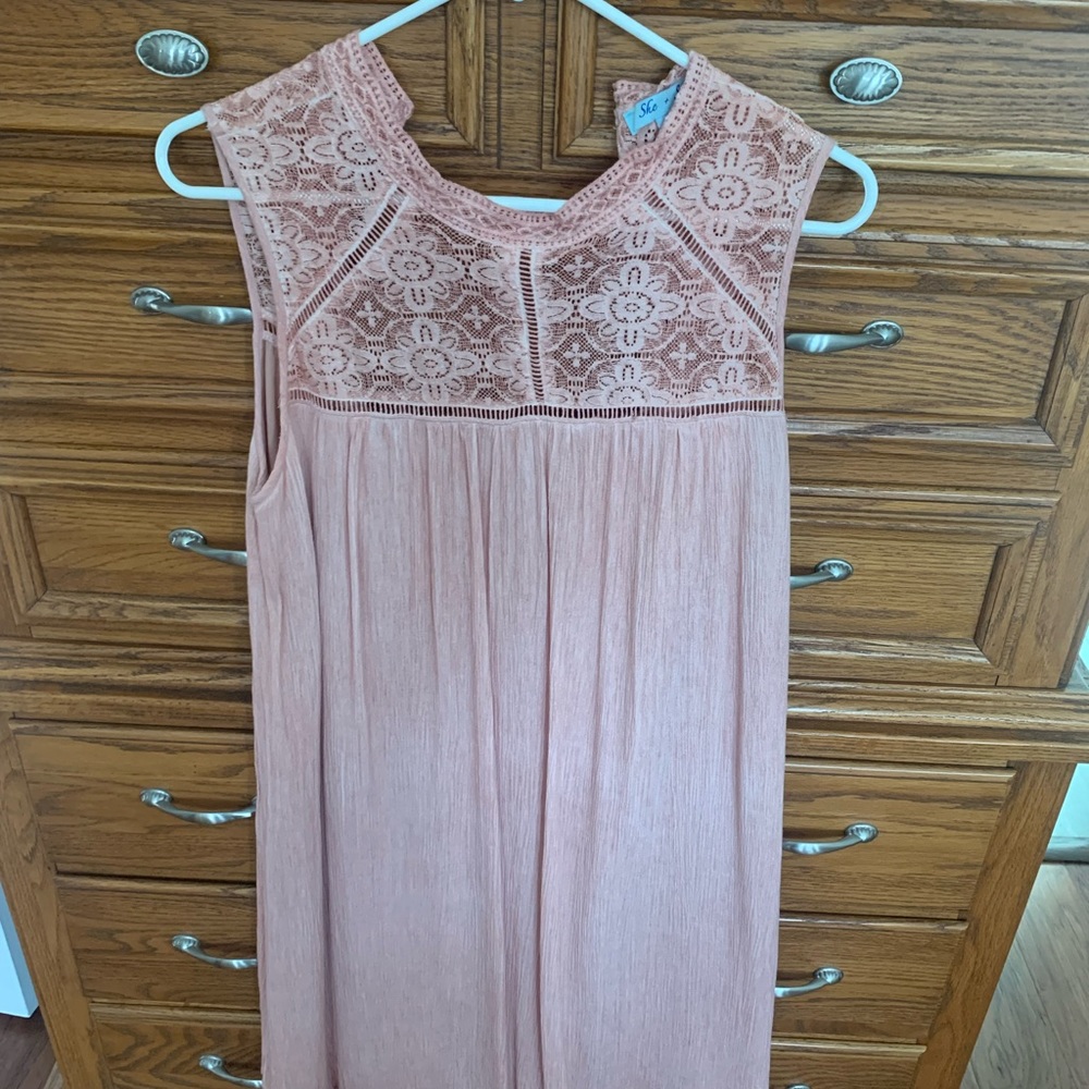 She & Sky dress with lace bodice
